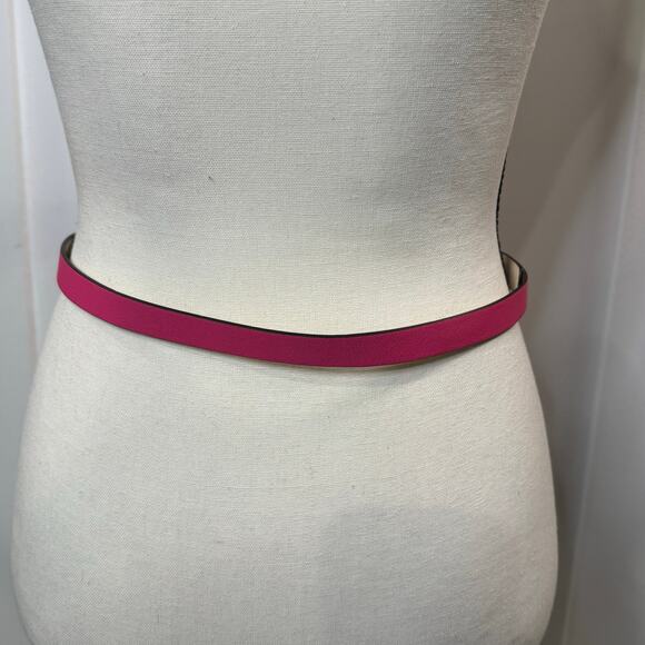 Kate Spade Women’s Hot Pink Leather Bow Belt Size L